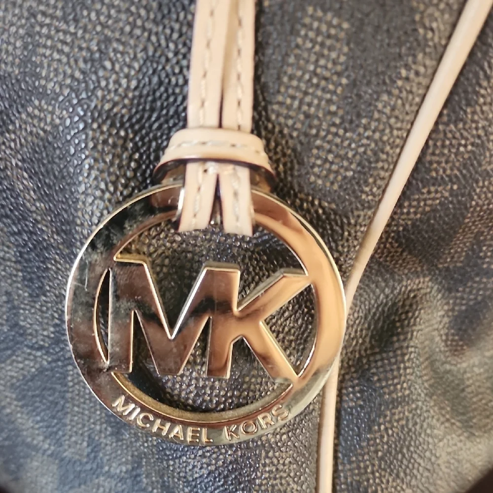 Michael Kors Monogram Brown and Tan Satchel